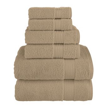 Elegant Comfort 6 pc Embroidered Turkish Cotton Towel Set