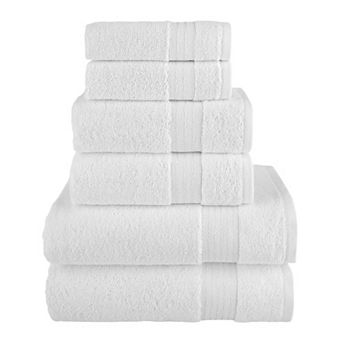 Elegant Comfort 6 pc Embroidered Turkish Cotton Towel Set