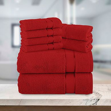Elegant Comfort 8-Piece Turkish Cotton Towel Set