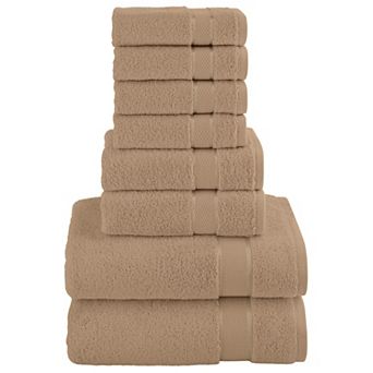 Elegant Comfort 8 pc Turkish Cotton Towel Set