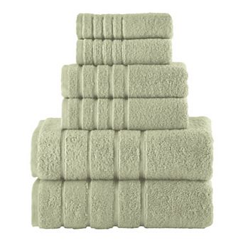 Elegant Comfort 6 pc Turkish Cotton 4 Lines Stripe Towel Set