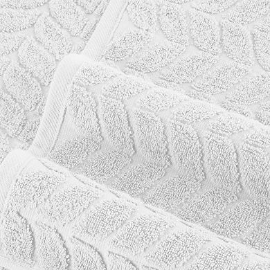 Elegant Comfort 6-Piece Turkish Cotton Braided Towel Set