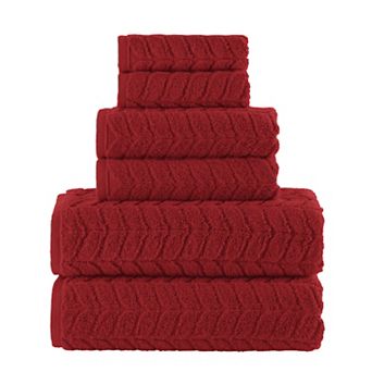 Elegant Comfort 6 pc Turkish Cotton Braided Towel Set