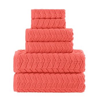 Elegant Comfort 6 pc Turkish Cotton Braided Towel Set
