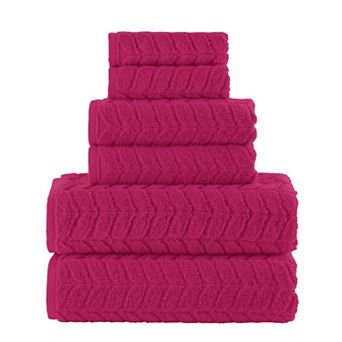Elegant Comfort 6 pc Turkish Cotton Braided Towel Set