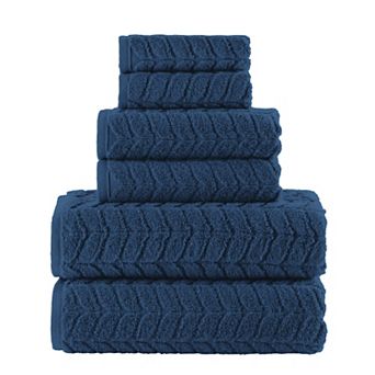 Elegant Comfort 6 pc Turkish Cotton Braided Towel Set