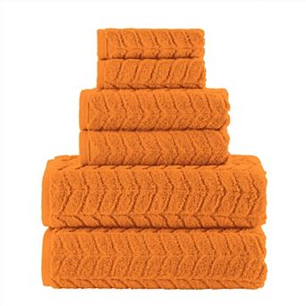 Elegant Comfort 6 pc Turkish Cotton Braided Towel Set