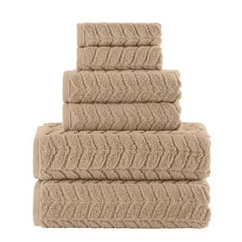 Elegant Comfort 6 pc Turkish Cotton Braided Towel Set