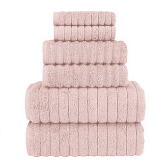 Elegant Comfort 6 pc Turkish Cotton Corduroy Towel Set