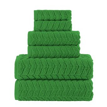 Elegant Comfort 6 pc Turkish Cotton Corduroy Towel Set