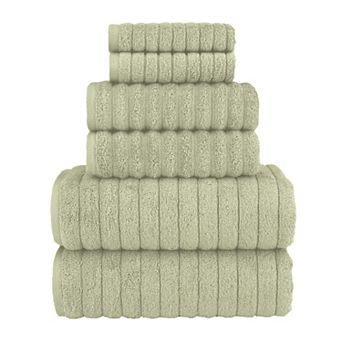 Elegant Comfort 6 pc Turkish Cotton Corduroy Towel Set