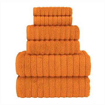 Elegant Comfort 6 pc Turkish Cotton Corduroy Towel Set