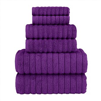 Elegant Comfort 6 pc Turkish Cotton Corduroy Towel Set