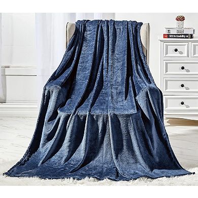 Elegant Comfort Solid Throw Blanket 50 X 60