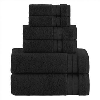 Elegant Comfort 6 pc Turkish Cotton Three Line Popcorn Towel Set