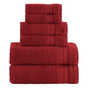 Elegant Comfort 6 pc Turkish Cotton Three Line Popcorn Towel Set