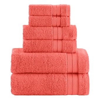 Elegant Comfort 6 pc Turkish Cotton Three Line Popcorn Towel Set