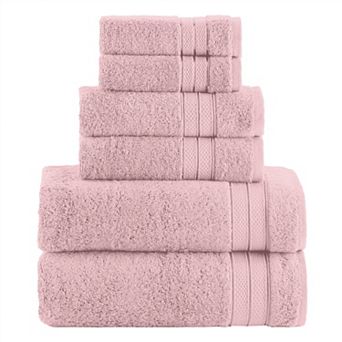 Elegant Comfort 6 pc Turkish Cotton Three Line Popcorn Towel Set