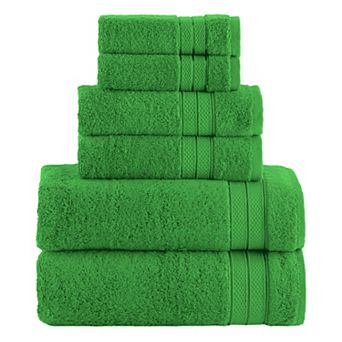 Elegant Comfort 6 pc Turkish Cotton Three Line Popcorn Towel Set