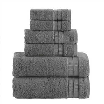 Elegant Comfort 6 pc Turkish Cotton Three Line Popcorn Towel Set