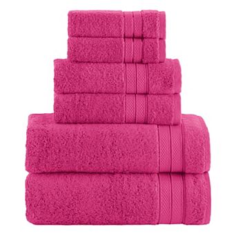 Elegant Comfort 6 pc Turkish Cotton Three Line Popcorn Towel Set