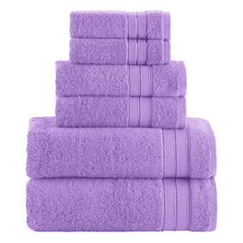 Elegant Comfort 6 pc Turkish Cotton Three Line Popcorn Towel Set