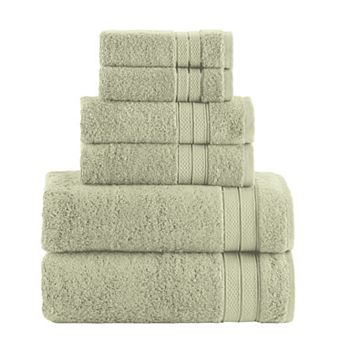 Elegant Comfort 6 pc Turkish Cotton Three Line Popcorn Towel Set