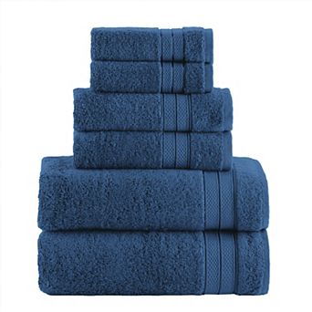 Elegant Comfort 6 pc Turkish Cotton Three Line Popcorn Towel Set