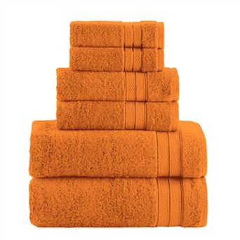 Elegant Comfort 6 pc Turkish Cotton Three Line Popcorn Towel Set