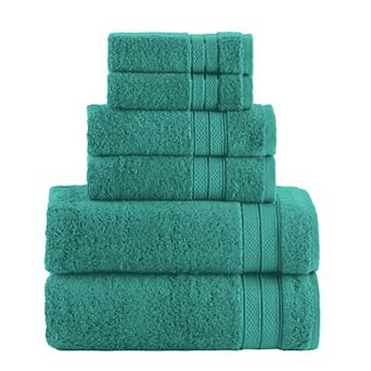 Elegant Comfort 6 pc Turkish Cotton Three Line Popcorn Towel Set