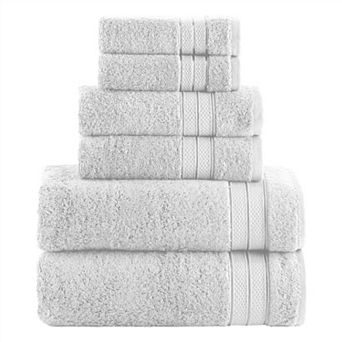 Elegant Comfort 6 pc Turkish Cotton Three Line Popcorn Towel Set