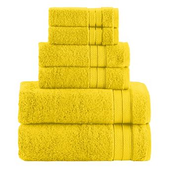 Elegant Comfort 6 pc Turkish Cotton Three Line Popcorn Towel Set