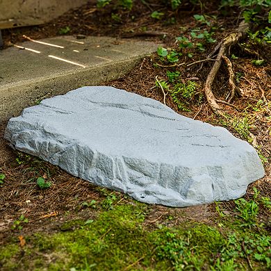 Sunnydaze Outdoor Polyresin Landscape Rock Septic Cover with Stakes - 2-Pack
