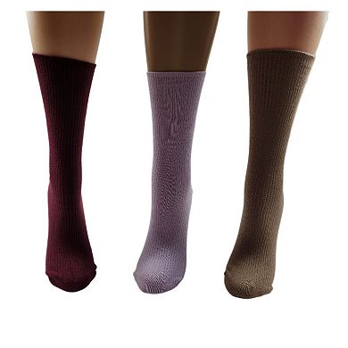 Wide Calf Crew Socks For Women Classic Colors And Luxurious 3 Pair