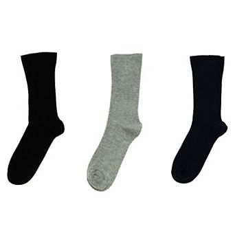 Wide Calf Crew Socks For Women Classic Colors And Luxurious 3 Pair
