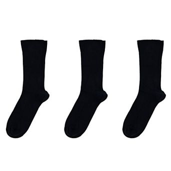 Wide Calf Crew Socks For Women Classic Colors And Luxurious 3 Pair