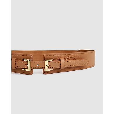 London Fog Leather Waist Belt