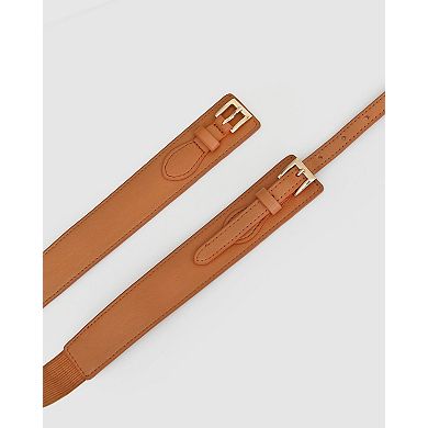 London Fog Leather Waist Belt