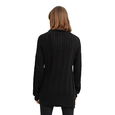 At Last Cable Knit Jumper with Slit