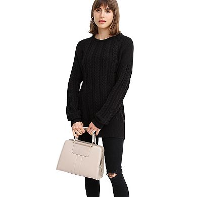 At Last Cable Knit Jumper with Slit