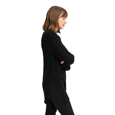 At Last Cable Knit Jumper with Slit