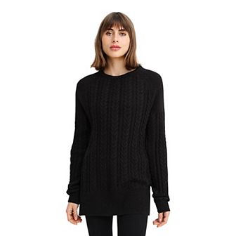 At Last Cable Knit Jumper with Slit