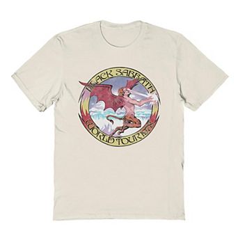 Men's Black Sabbath Distressed Henry Tour Graphic Tee