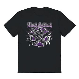 Men's Black Sabbath Fallen Henry Star Heads Graphic Tee