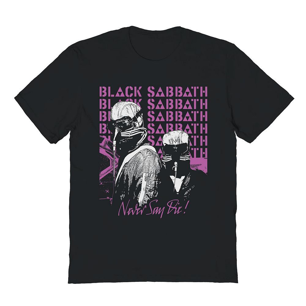 T-shirt Black Sabbath Never Say Die – Logo Japonais Officiel, Noir, Coton Doux, Unisexe