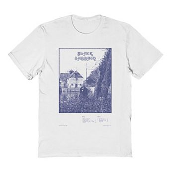 Men's Black Sabbath Girl Set List Blue Graphic Tee