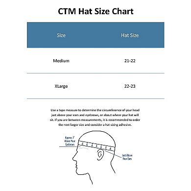 CTM Men's Leather Western Hat with Star Concho Hatband