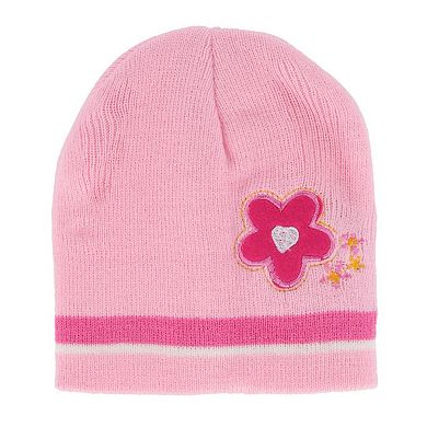 Heat Trendz Girl's One Size Fits Most Flower Hat Gloves and Scarf Winter Set