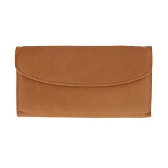 CTM Women's Leather Checkbook Cover