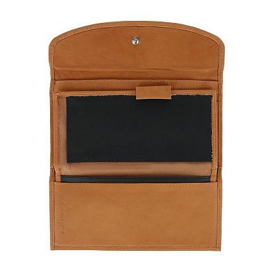 CTM Women's Leather Checkbook Cover